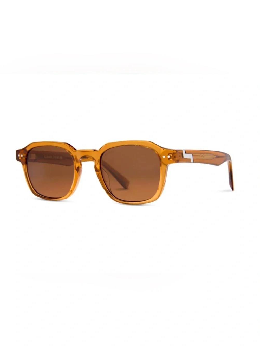 KIAURA The Lautner XL Sunglasses – Whiskey Brown – Polarized